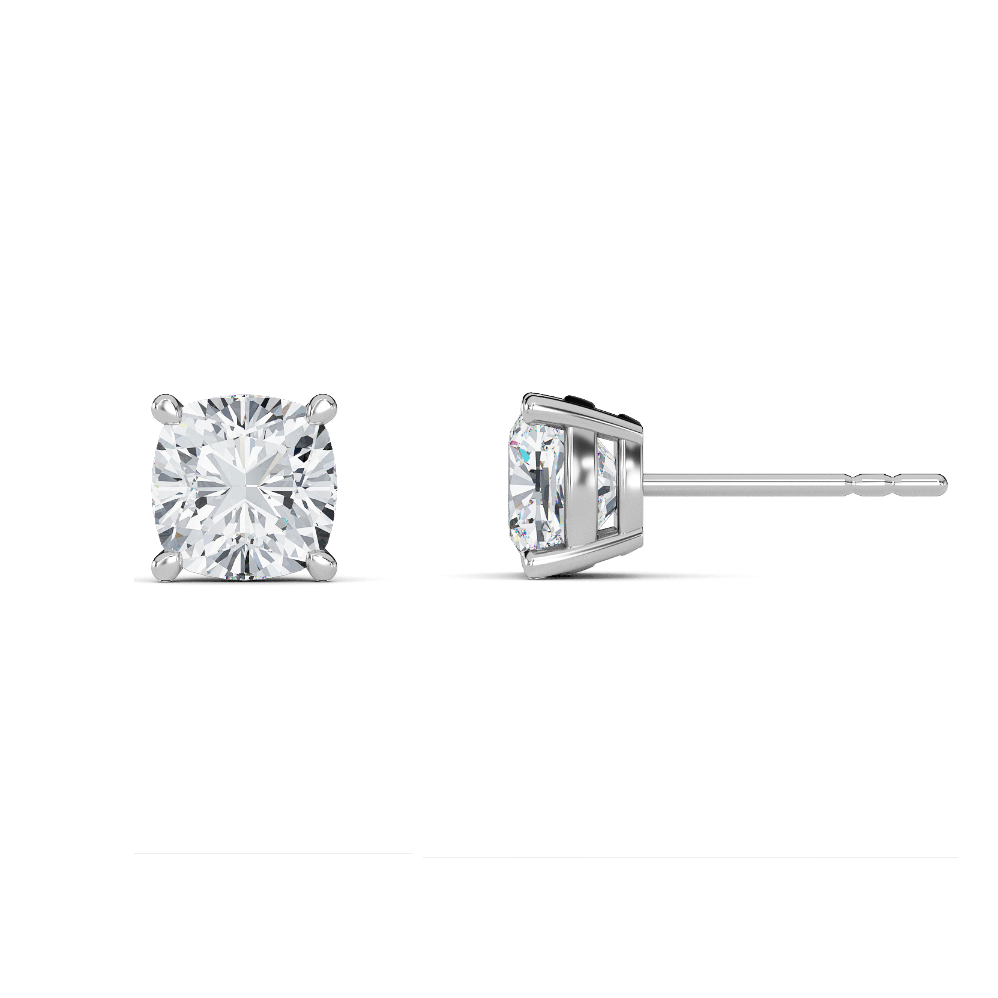 Cushion Diamond Studs - PLEASURE DIAMONDS L.L.C. 2