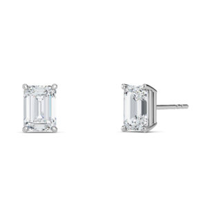 Emerald Diamond Studs