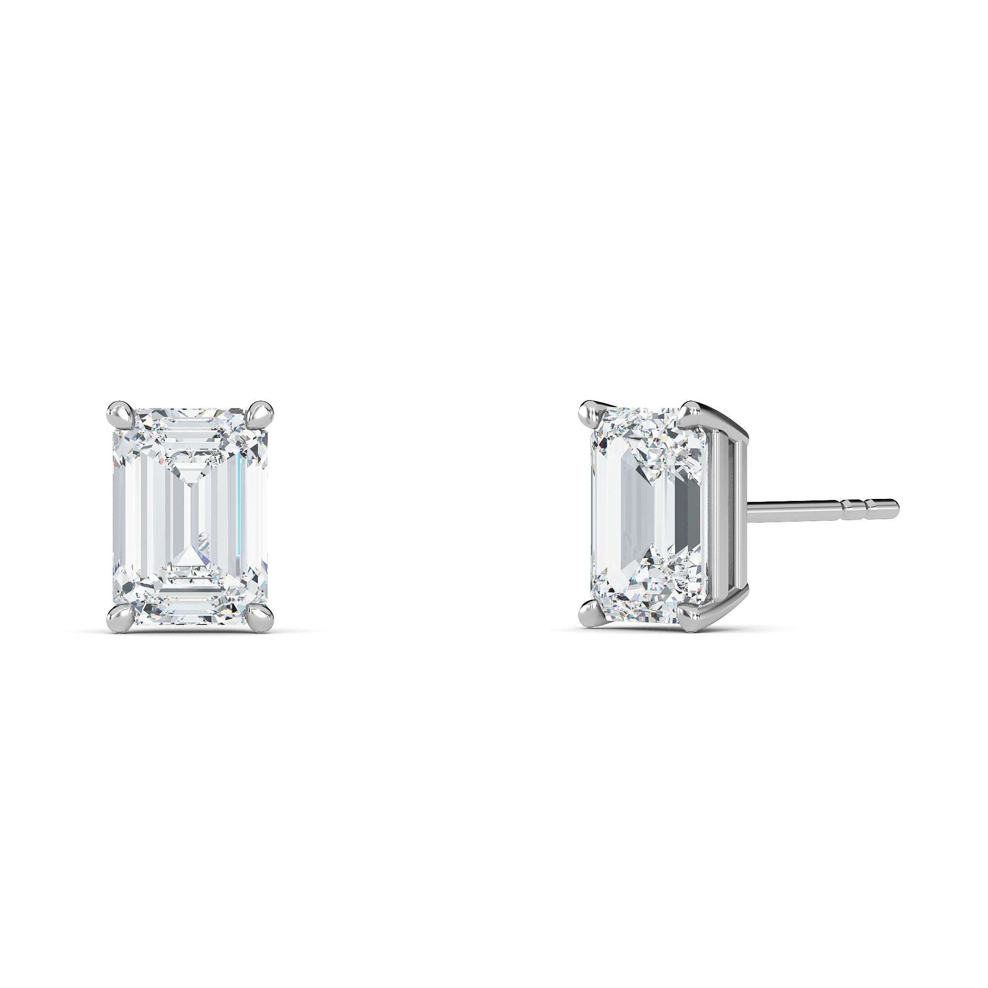 Emerald Diamond Studs - PLEASURE DIAMONDS L.L.C. 1