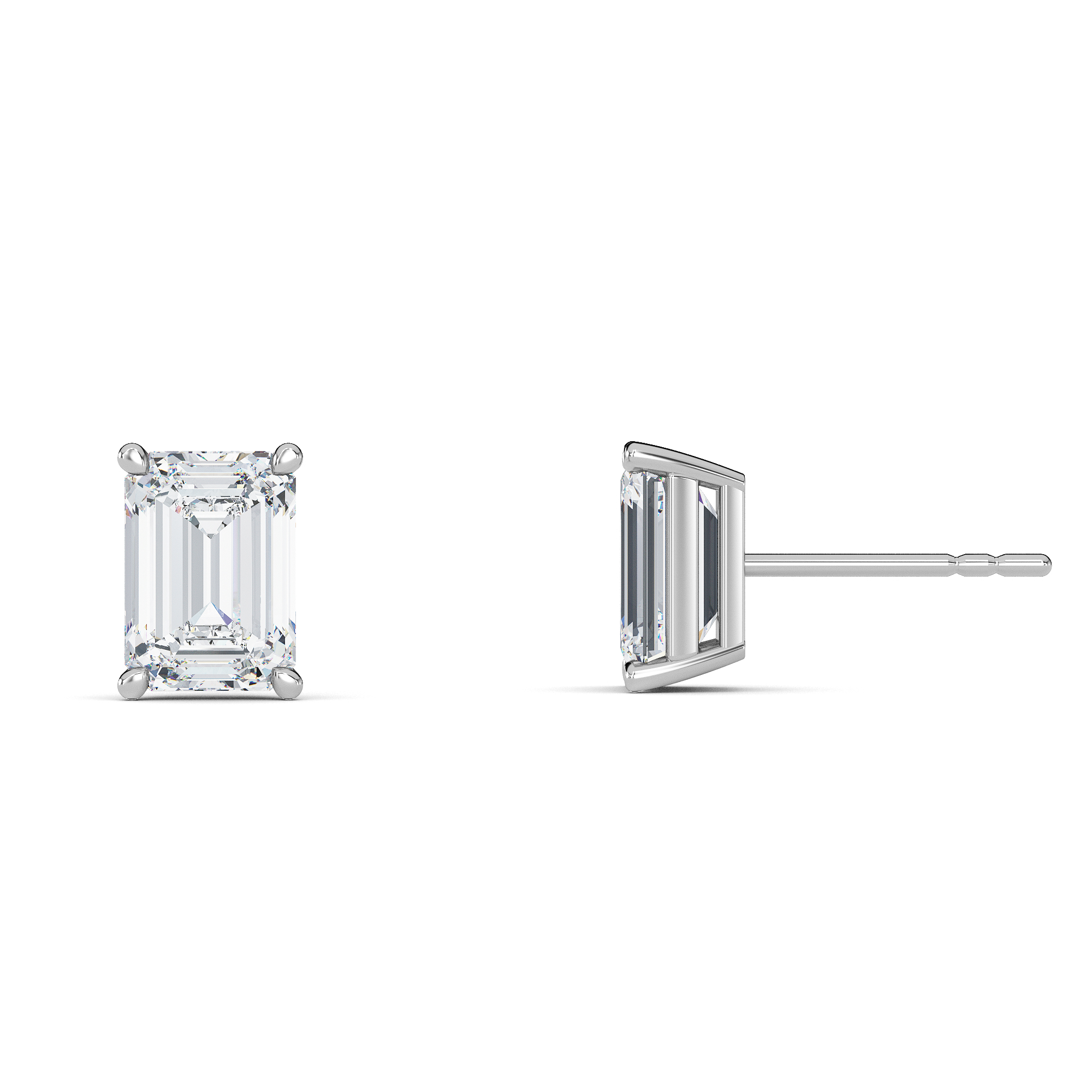 Emerald Diamond Studs - PLEASURE DIAMONDS L.L.C. 2