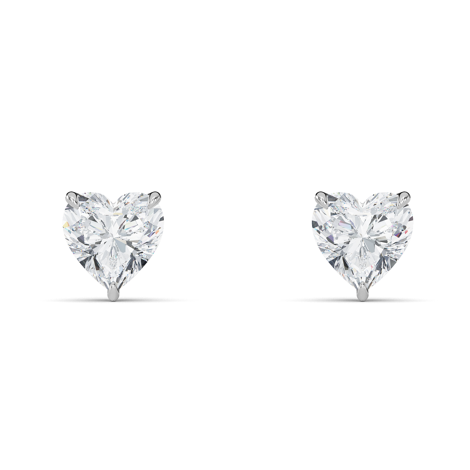 Heart Diamond Studs - PLEASURE DIAMONDS L.L.C. 3