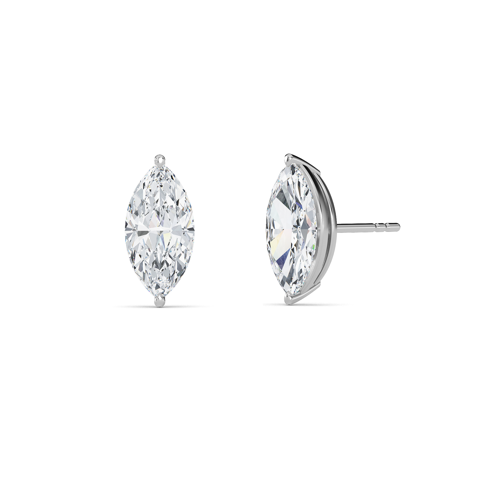 Marquise Diamond Studs - PLEASURE DIAMONDS L.L.C. 1