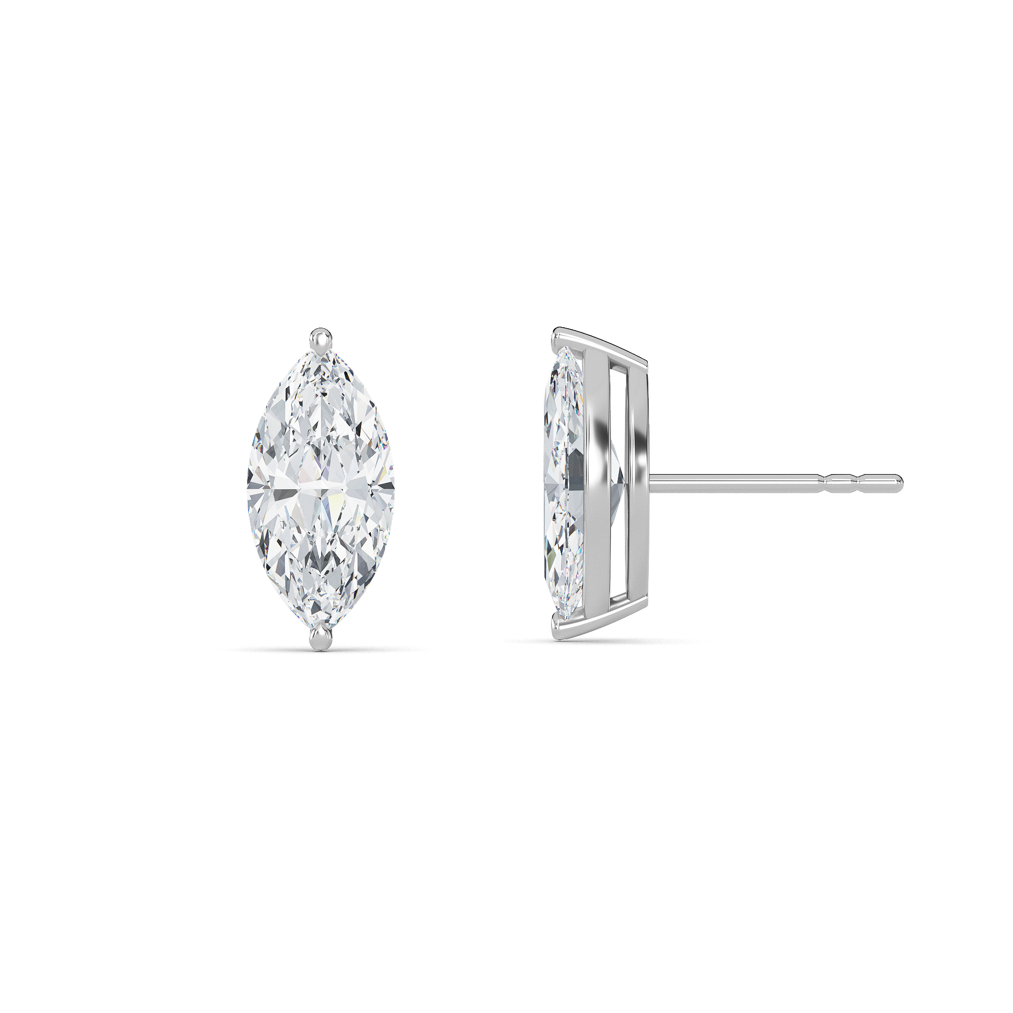 Marquise Diamond Studs - PLEASURE DIAMONDS L.L.C. 2