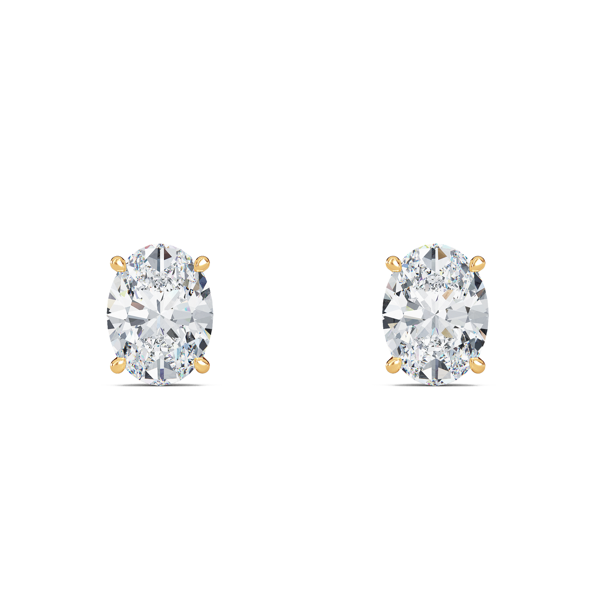 Oval Diamond Studs - PLEASURE DIAMONDS L.L.C. 3