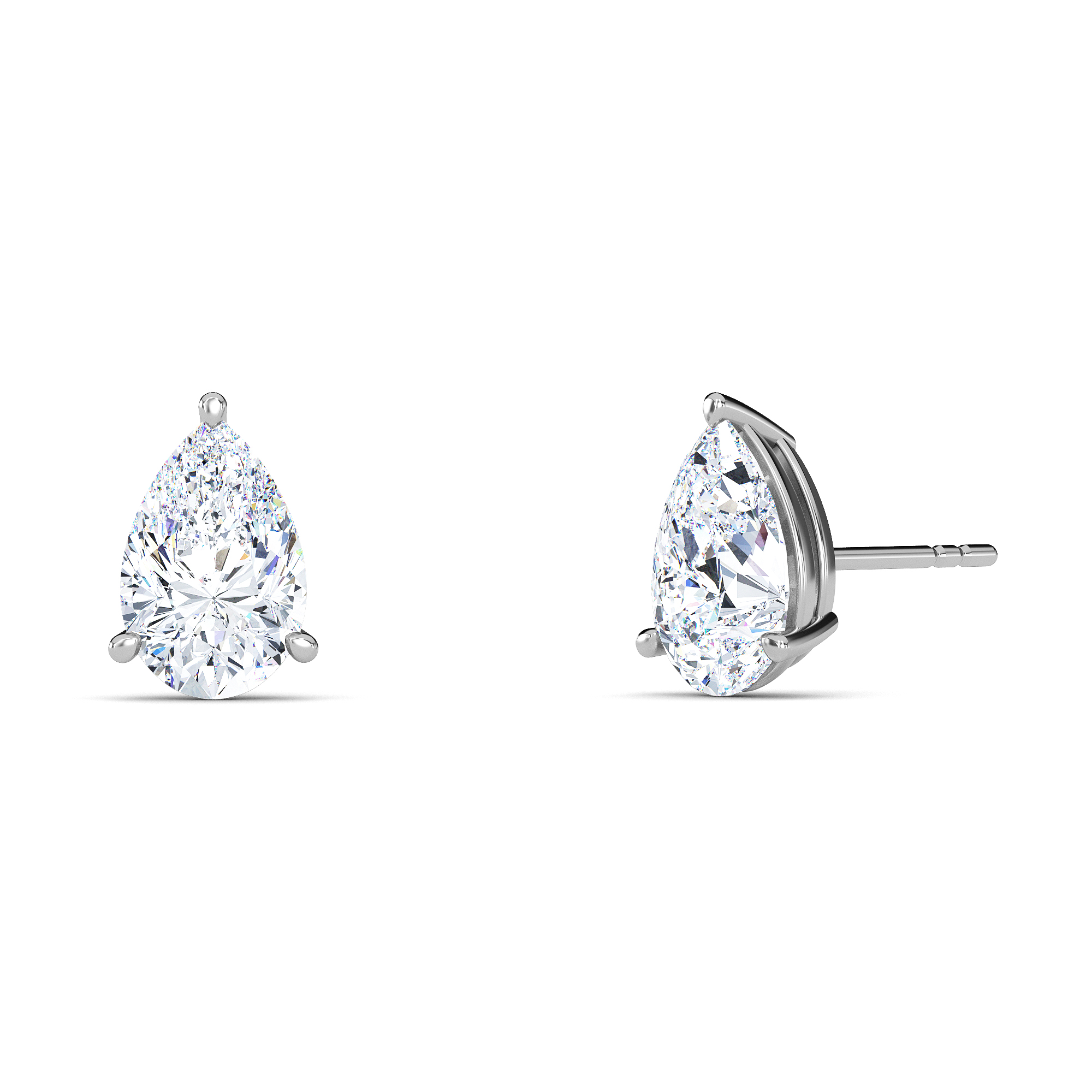 Pear Diamond Studs - PLEASURE DIAMONDS L.L.C. 1