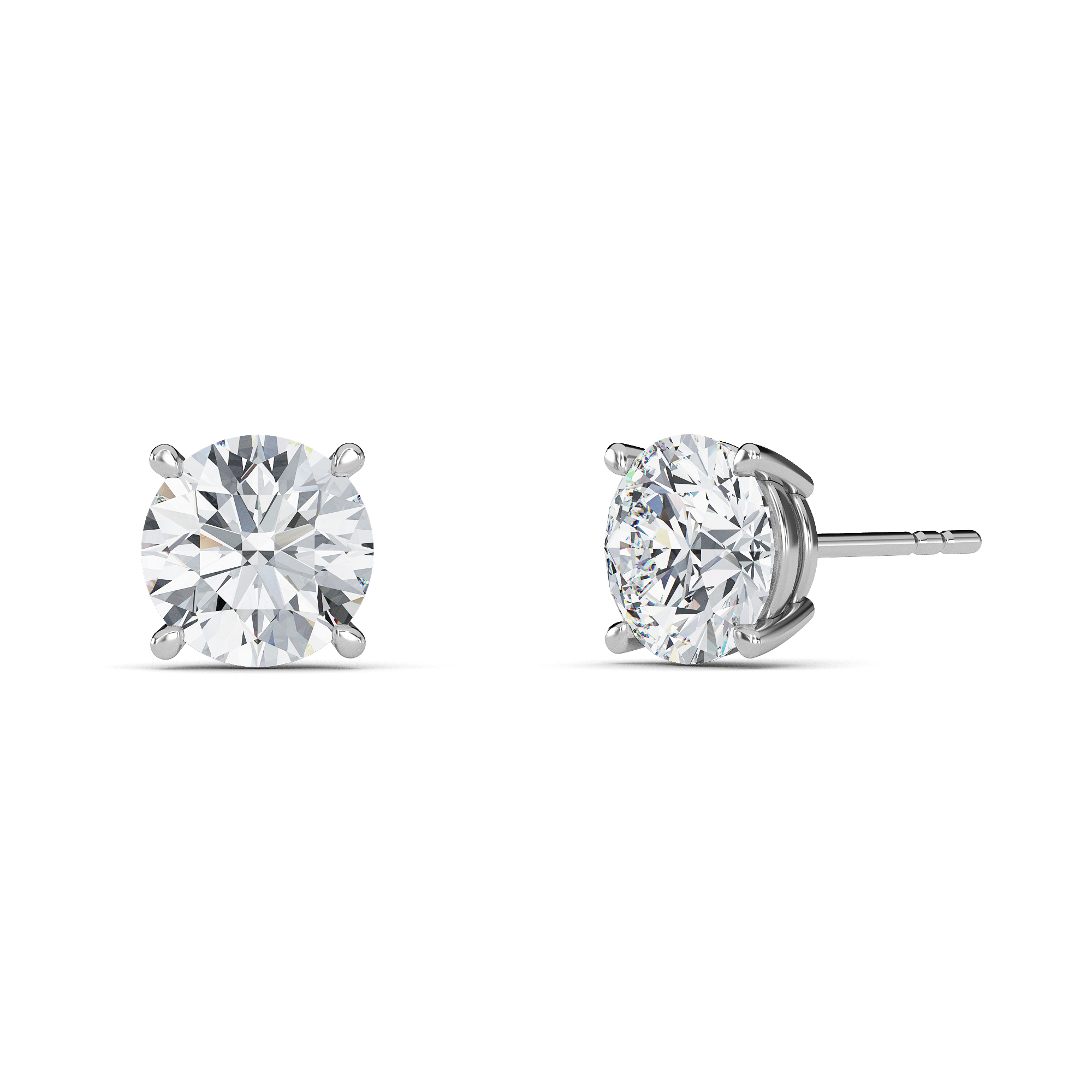 Round Diamond Studs - PLEASURE DIAMONDS L.L.C. 1