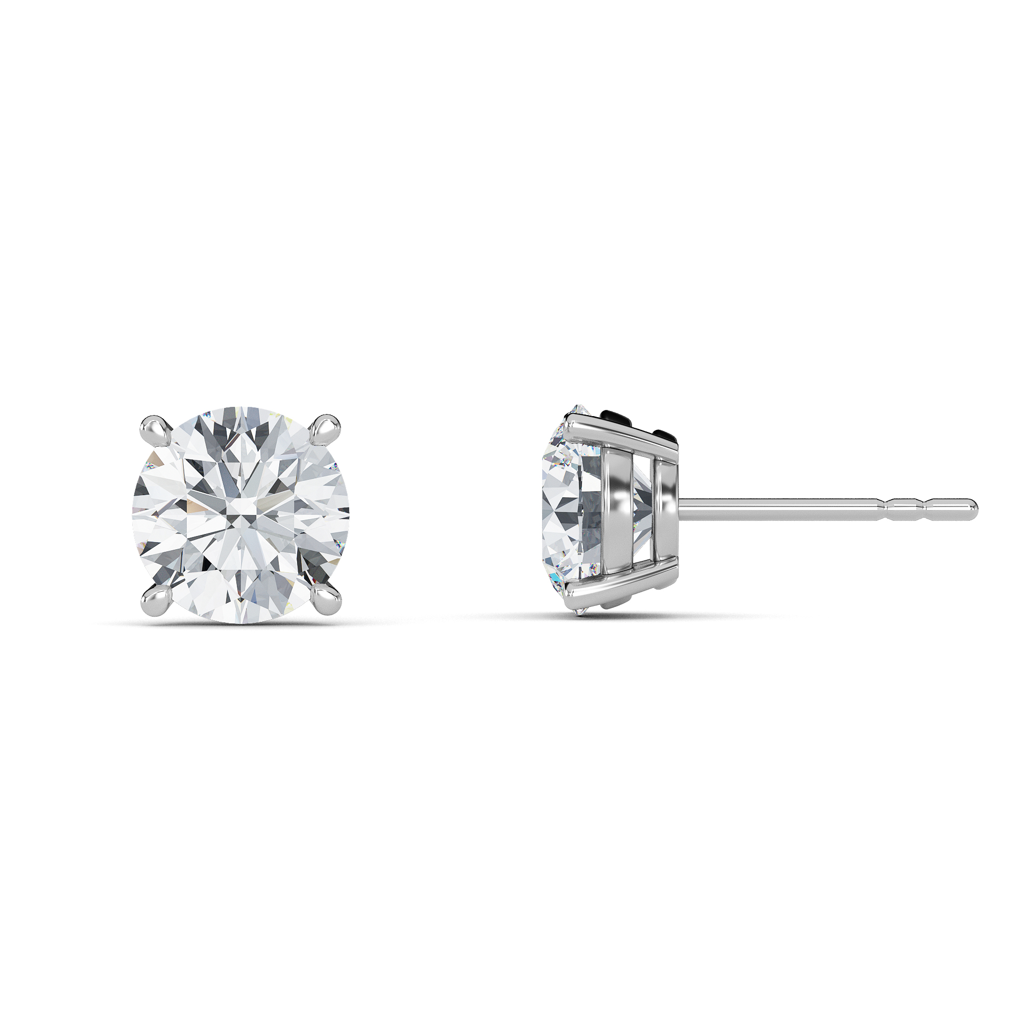 Round Diamond Studs - PLEASURE DIAMONDS L.L.C. 2