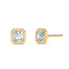 Asscher Bezel Diamond Studs - PLEASURE DIAMONDS L.L.C. 5