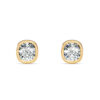Cushion Bezel Diamond Studs - PLEASURE DIAMONDS L.L.C. 7