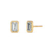 Emerald Bezel Diamond Studs - PLEASURE DIAMONDS L.L.C. 9