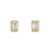 Emerald Bezel Diamond Studs - PLEASURE DIAMONDS L.L.C. 7