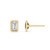 Emerald Bezel Diamond Studs - PLEASURE DIAMONDS L.L.C. 6