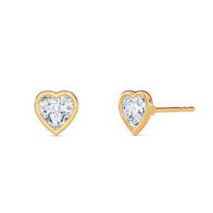 Heart Bezel Diamond Studs
