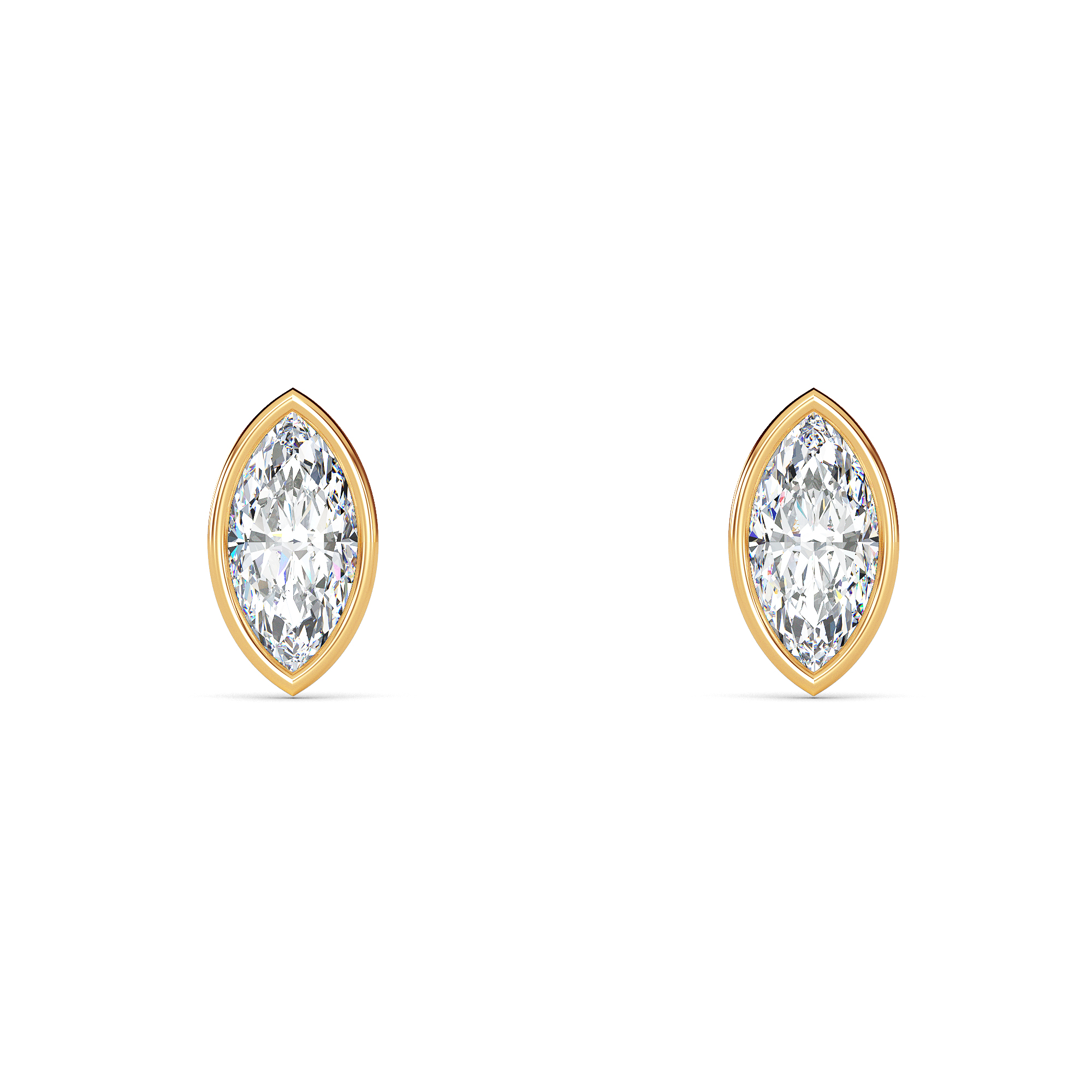 Marquise Bezel Diamond Studs - PLEASURE DIAMONDS L.L.C. 3