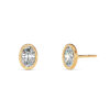 Oval Bezel Diamond Studs - PLEASURE DIAMONDS L.L.C. 5
