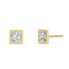 Princess Bezel Diamond Studs - PLEASURE DIAMONDS L.L.C. 9