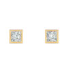 Princess Bezel Diamond Studs - PLEASURE DIAMONDS L.L.C. 7