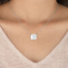 Asscher Solitaire Diamond Necklace - PLEASURE DIAMONDS L.L.C. 8