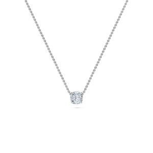 Cushion Solitaire Diamond Necklace