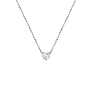 Heart Solitaire Diamond Necklace