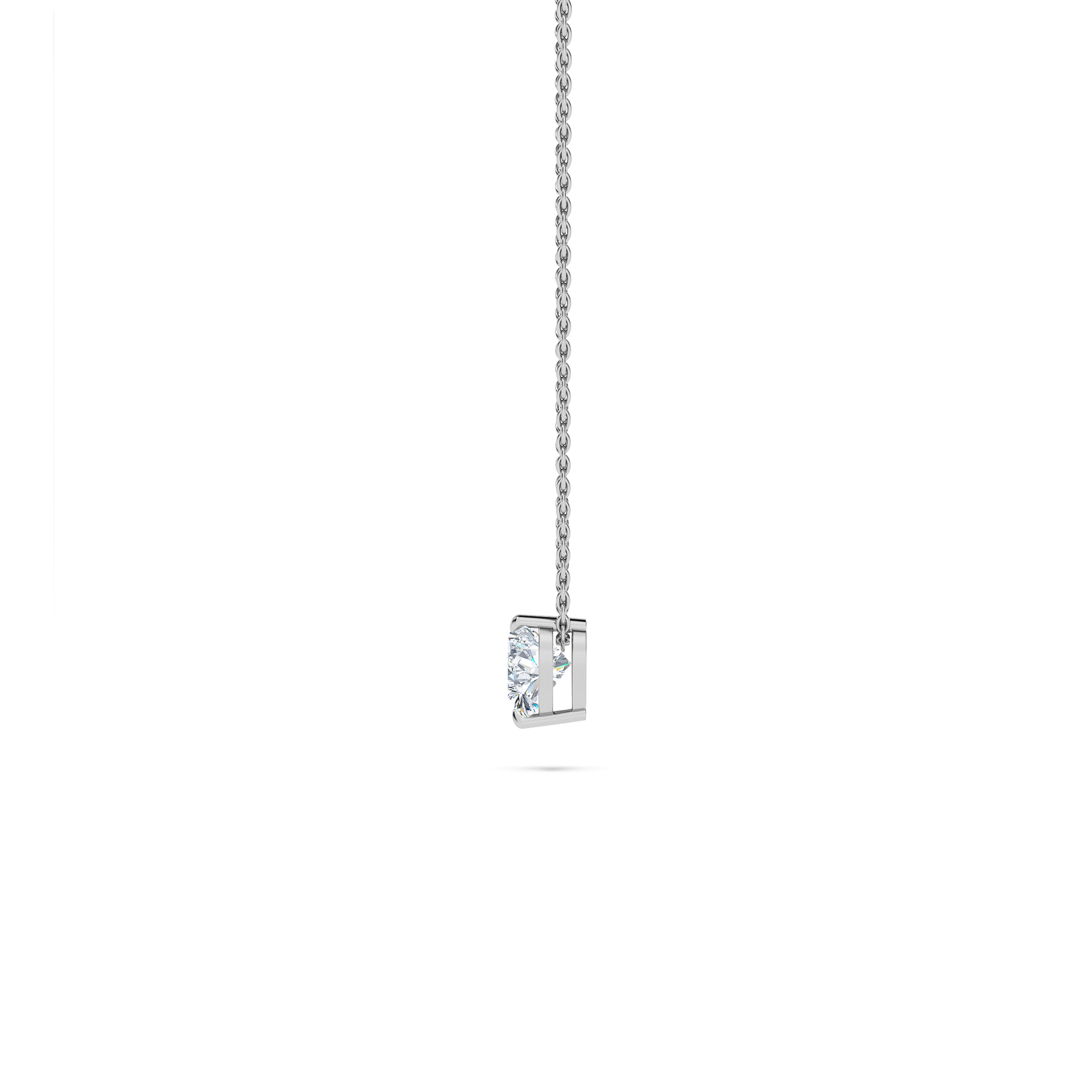 Heart Solitaire Diamond Necklace - PLEASURE DIAMONDS L.L.C. 3