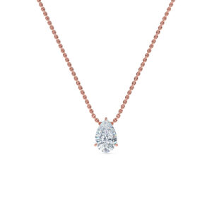 Pear Solitaire Diamond Necklace