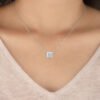 Princess Solitaire Diamond Necklace - PLEASURE DIAMONDS L.L.C. 8