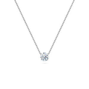Round Solitaire Diamond Necklace