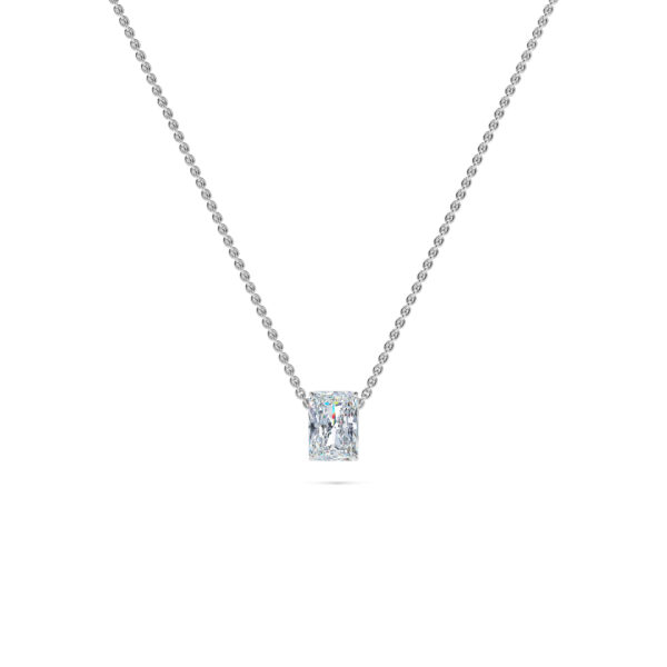 Radiant Solitaire Diamond Necklace - PLEASURE DIAMONDS L.L.C. 1