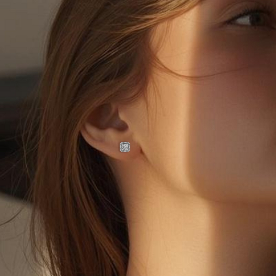 Illuminate Asscher Natural Diamond Earring - PLEASURE DIAMONDS L.L.C. 2