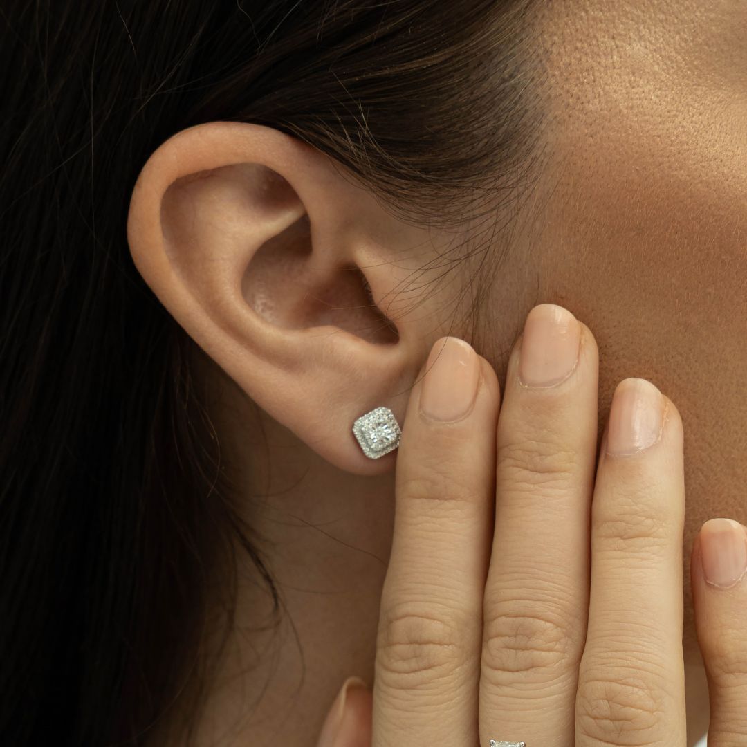 Illuminate Asscher Natural Diamond Earring - PLEASURE DIAMONDS L.L.C. 4