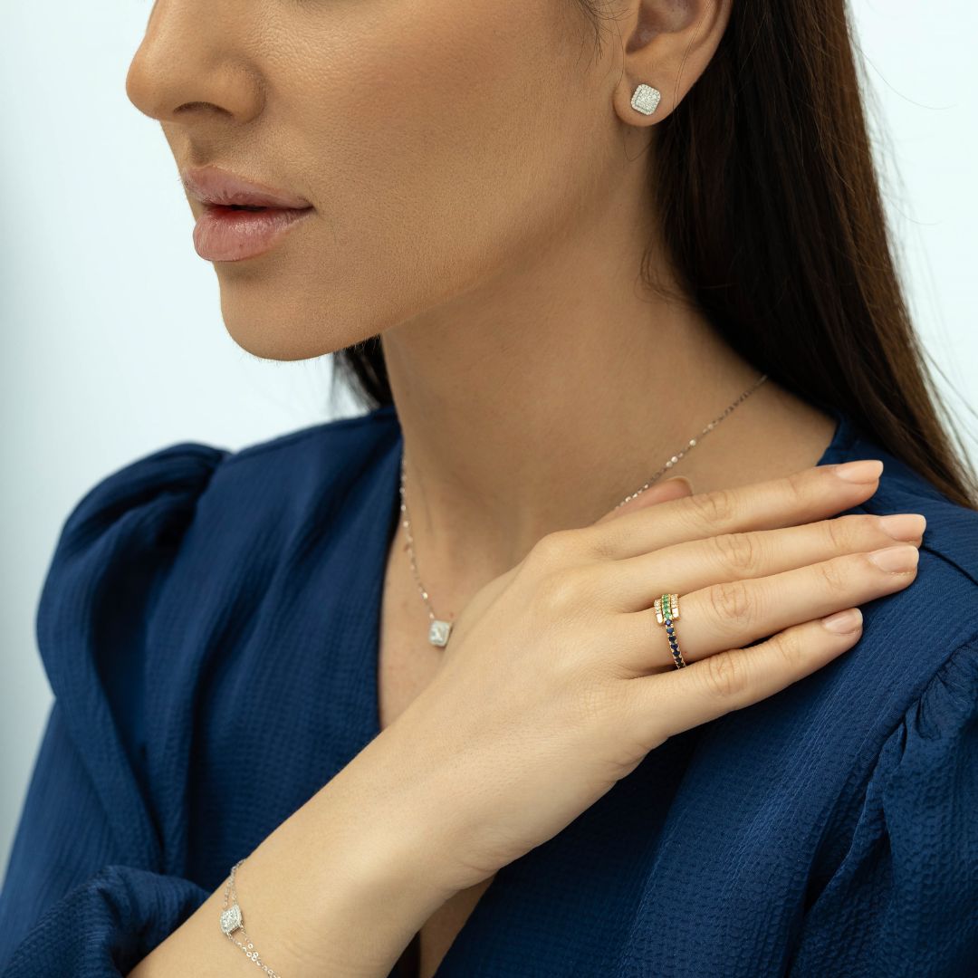 Illuminate Asscher Natural Diamond Earring - PLEASURE DIAMONDS L.L.C. 5