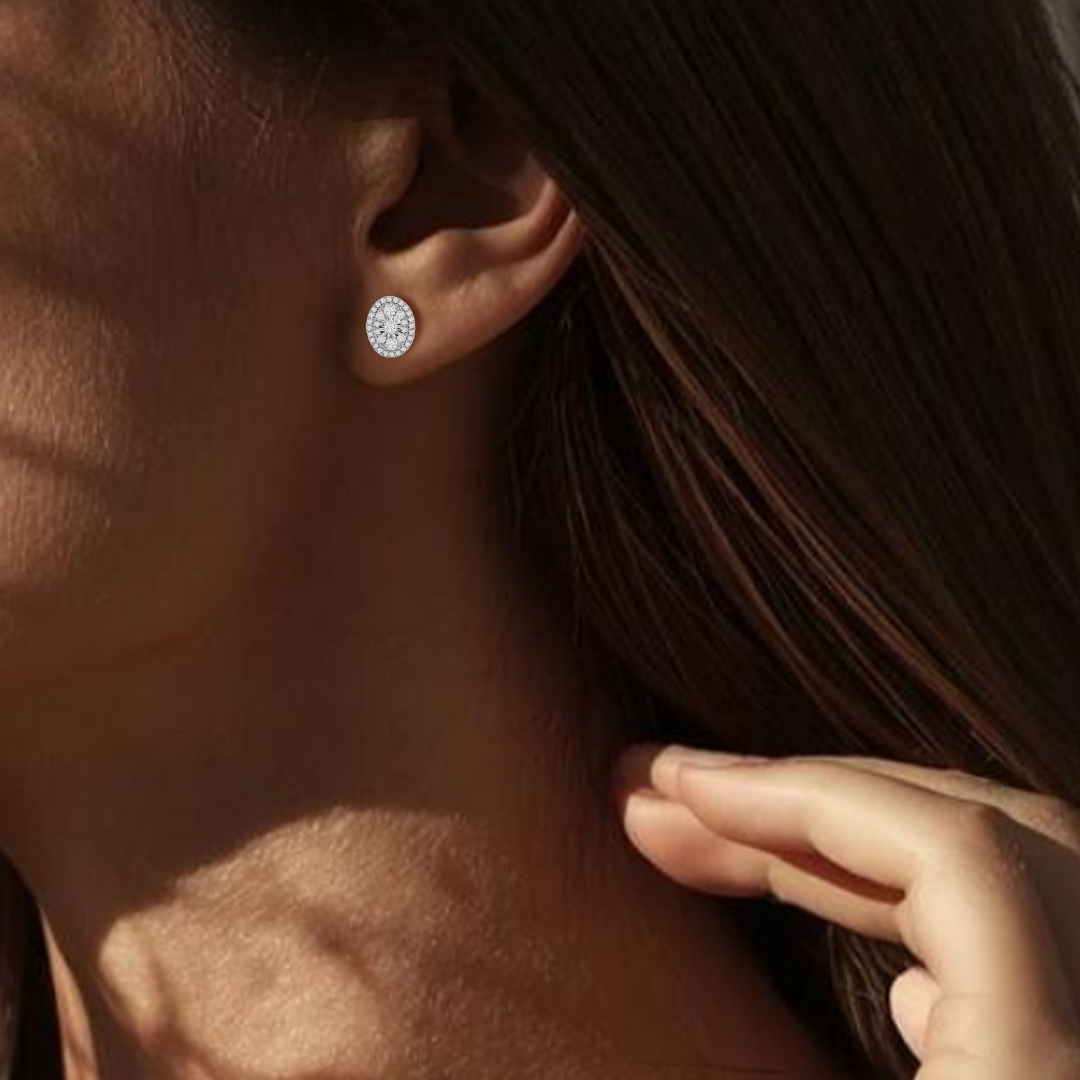 Illuminate Oval Natural Diamond Earring - PLEASURE DIAMONDS L.L.C. 4