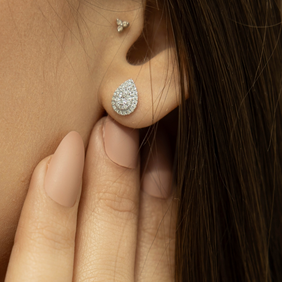 Illuminate Pear Natural Diamond Earring - PLEASURE DIAMONDS L.L.C. 2