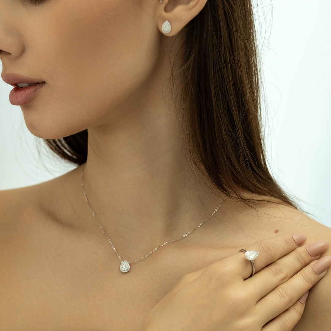 Illuminate Pear Natural Diamond Earring - PLEASURE DIAMONDS L.L.C. 4