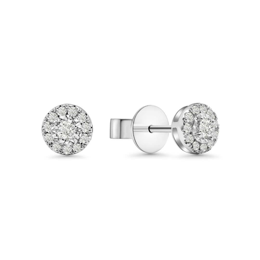 Illuminate Round Natural Diamond Earring - PLEASURE DIAMONDS L.L.C. 2