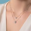 Illuminate Double-layered Stack Natural Diamond Necklace - PLEASURE DIAMONDS L.L.C. 4