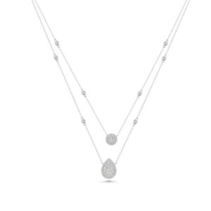 Illuminate Double-layered Stack Natural Diamond Necklace