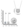 Illuminate Asscher Natural Diamond Necklace - PLEASURE DIAMONDS L.L.C. 11