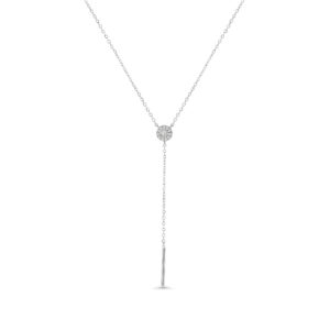 Illuminate Y-Drop Sleek Natural Diamond Necklace