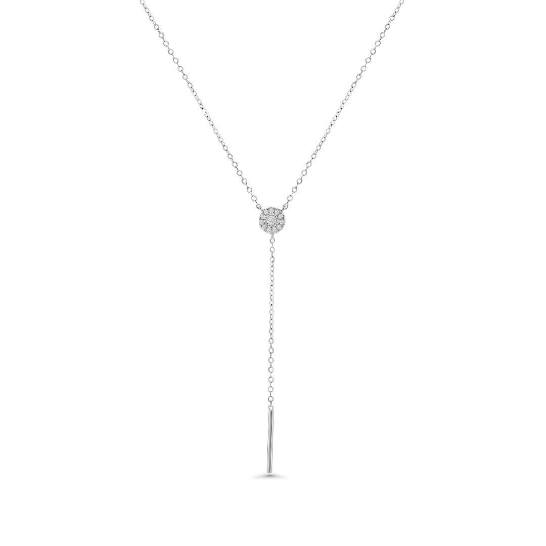 Illuminate Y-Drop Sleek Natural Diamond Necklace - PLEASURE DIAMONDS L.L.C. 1