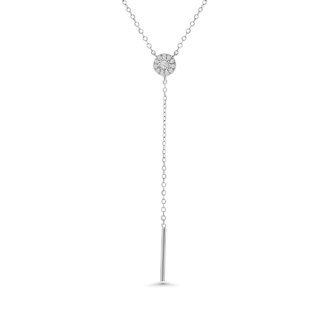 Illuminate Y-Drop Sleek Natural Diamond Necklace - PLEASURE DIAMONDS L.L.C. 3