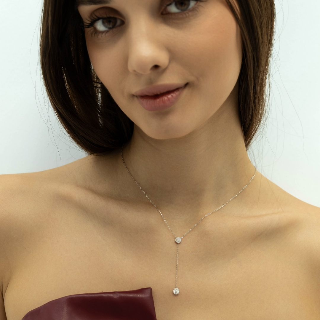 Illuminate Y-Lariat Natural Diamond Necklace - PLEASURE DIAMONDS L.L.C. 5