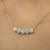 Illuminate Five-Stone Bar Natural Diamond Necklace - PLEASURE DIAMONDS L.L.C. 9