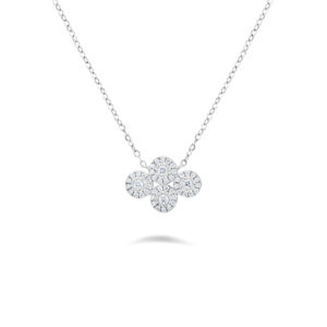 Illuminate Clover Halo Natural Diamond Necklace