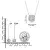 Illuminate Cushion Natural Diamond Necklace - PLEASURE DIAMONDS L.L.C. 10
