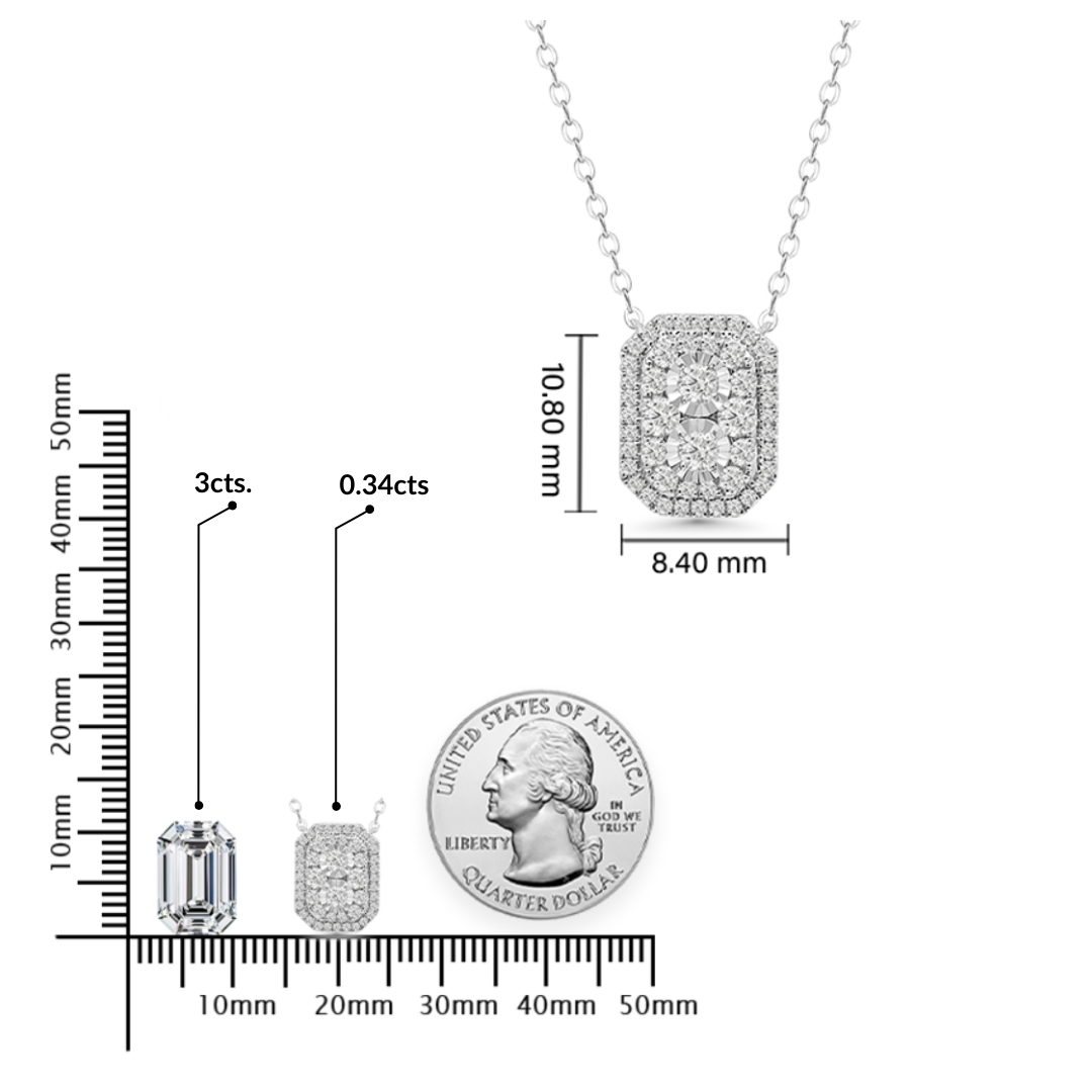 Illuminate Emerald Natural Diamond Necklace - PLEASURE DIAMONDS L.L.C. 4