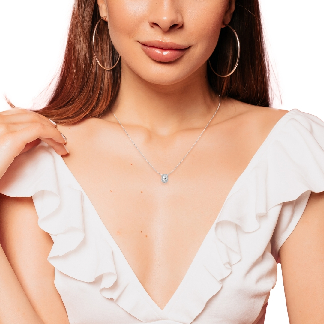 Illuminate Emerald Natural Diamond Necklace - PLEASURE DIAMONDS L.L.C. 6