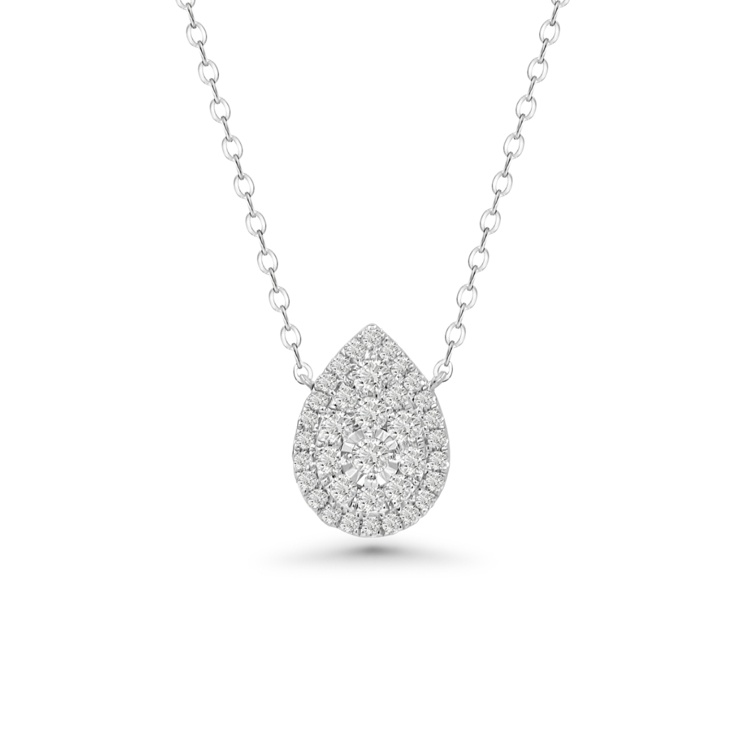 Illuminate Pear Natural Diamond Necklace - PLEASURE DIAMONDS L.L.C. 1