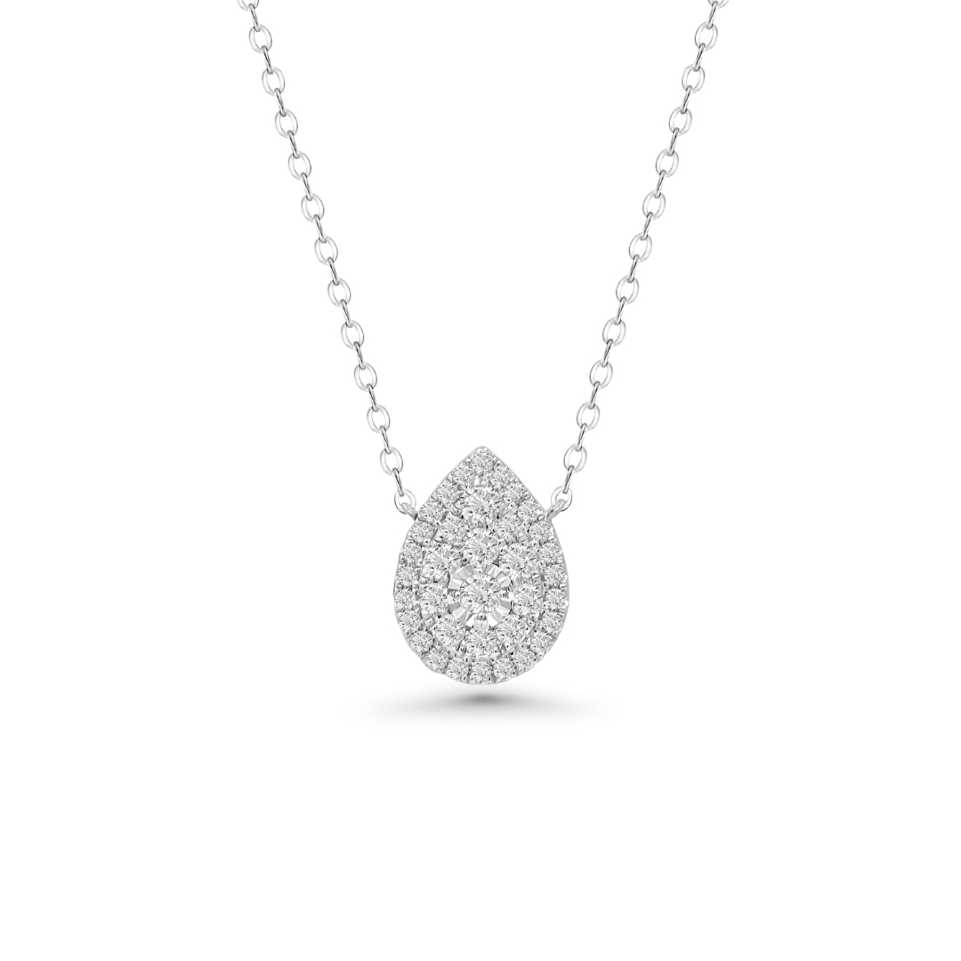 Illuminate Pear Natural Diamond Necklace - PLEASURE DIAMONDS L.L.C. 2